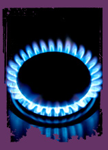 Gas stove burner flame